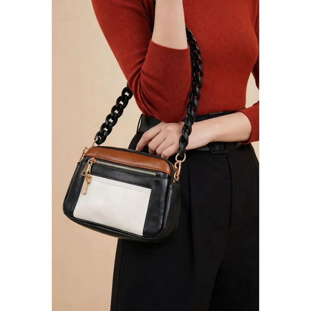 Boho Crossbody faux leather bag